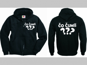 Čo čumíš?   mikina na zips s kapucou stiahnuteľnou šnúrkami